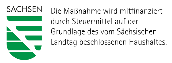 landessignet sachsen mit forderhinweis weier hintergrund